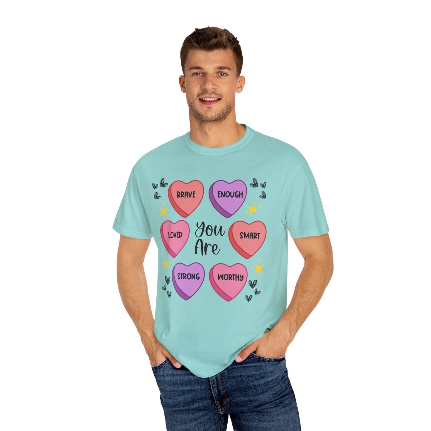 Candy Heart Affirmations - Comfort Colors Shirt