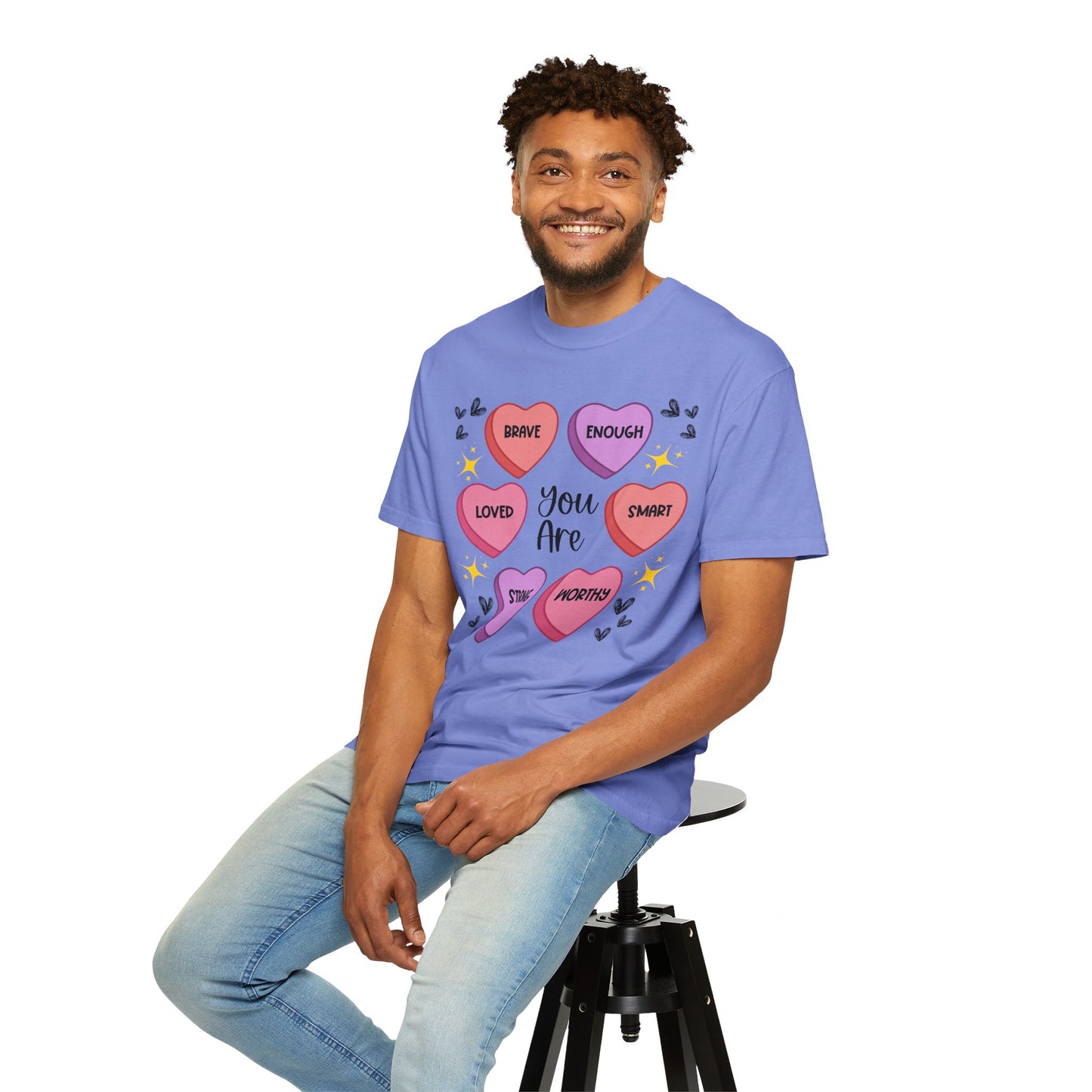 Candy Heart Affirmations - Comfort Colors Shirt