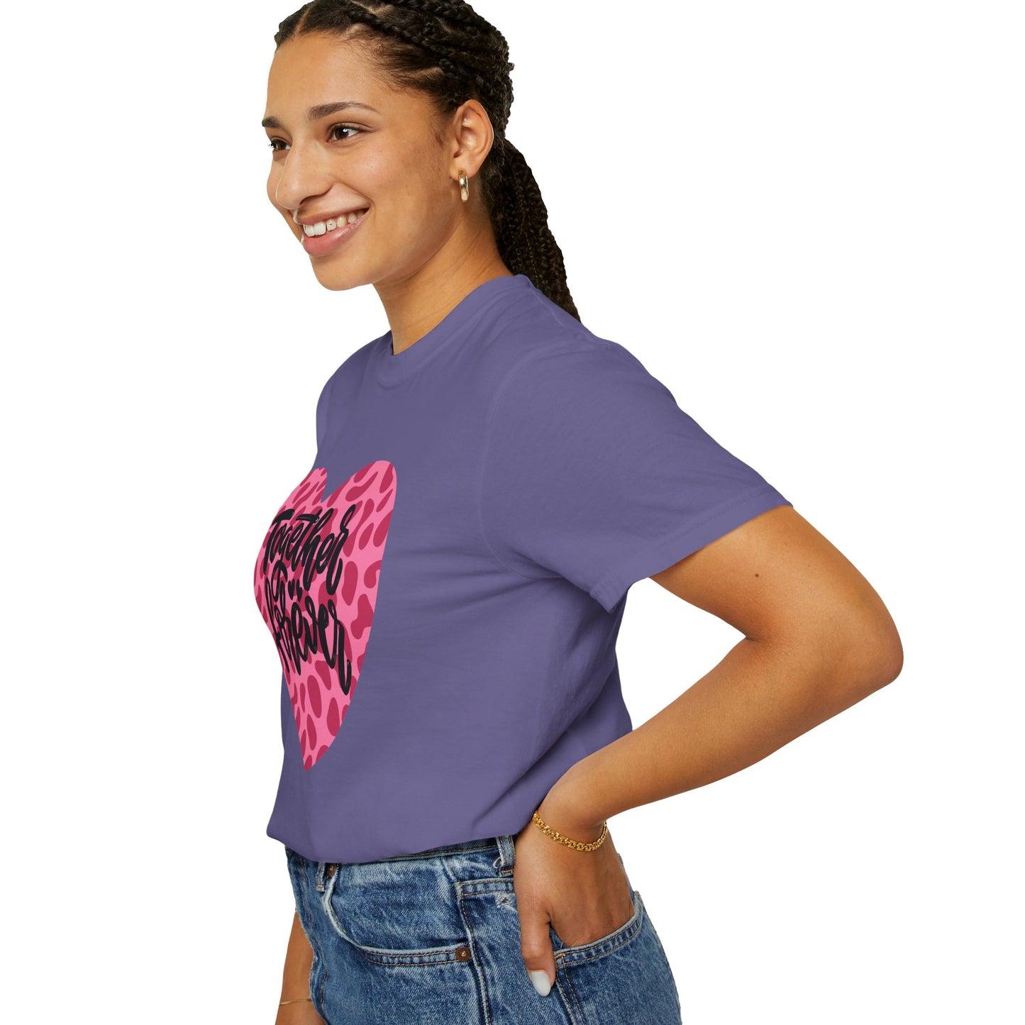 Together Forever Cheetah Heart - Comfort Colors Shirt