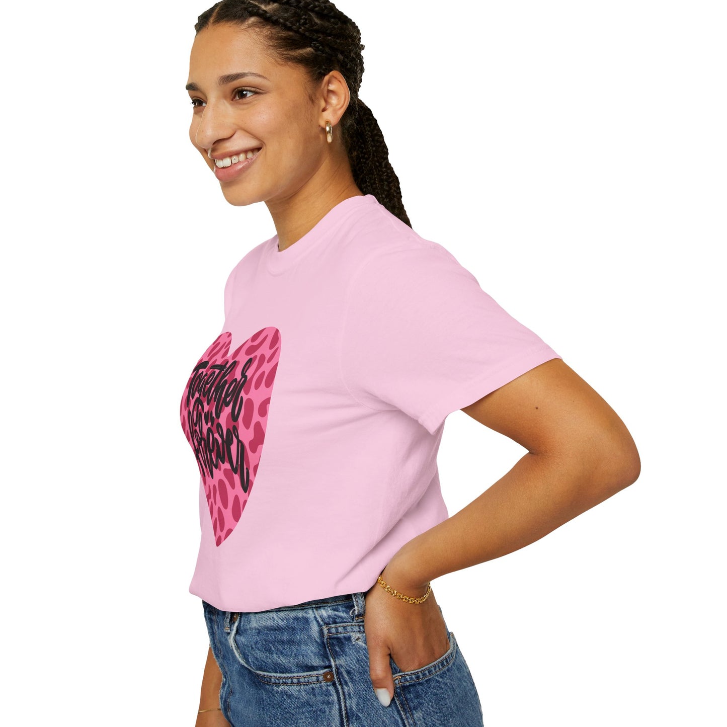 Together Forever Cheetah Heart - Comfort Colors Shirt