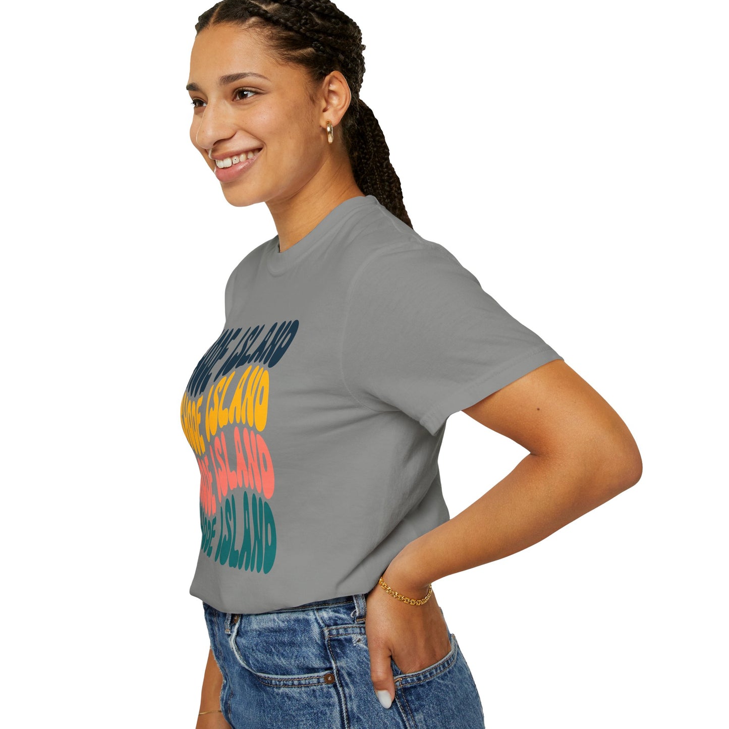 Retro Rhode Island - Comfort Colors Shirt