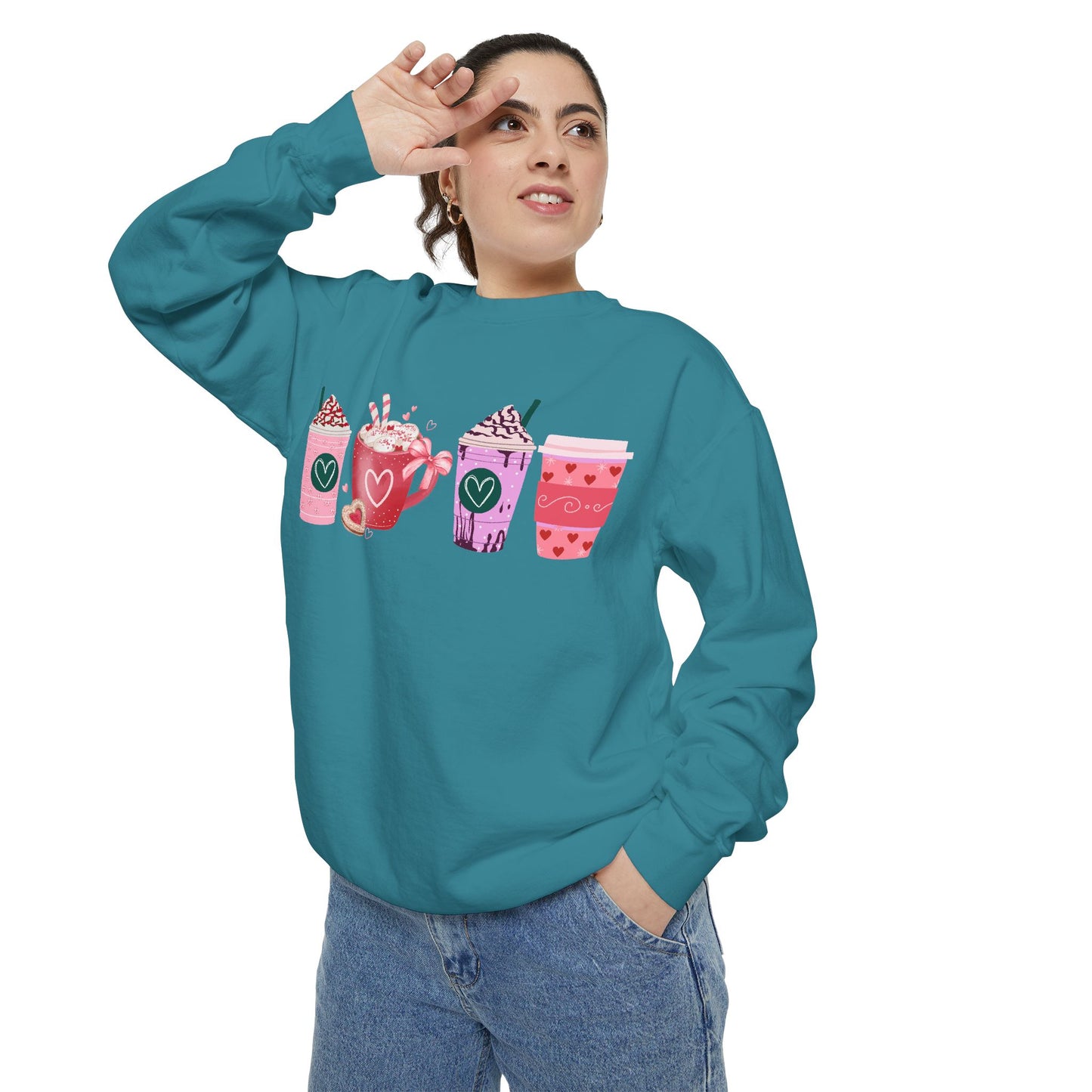 Valentine's Coffee - Comfort Colors Sweatshirt