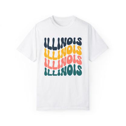 Retro Illinois - Comfort Colors Shirt