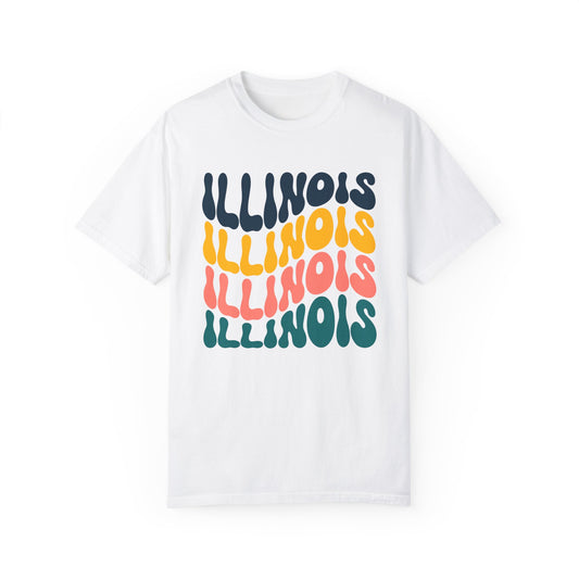 Retro Illinois - Comfort Colors Shirt