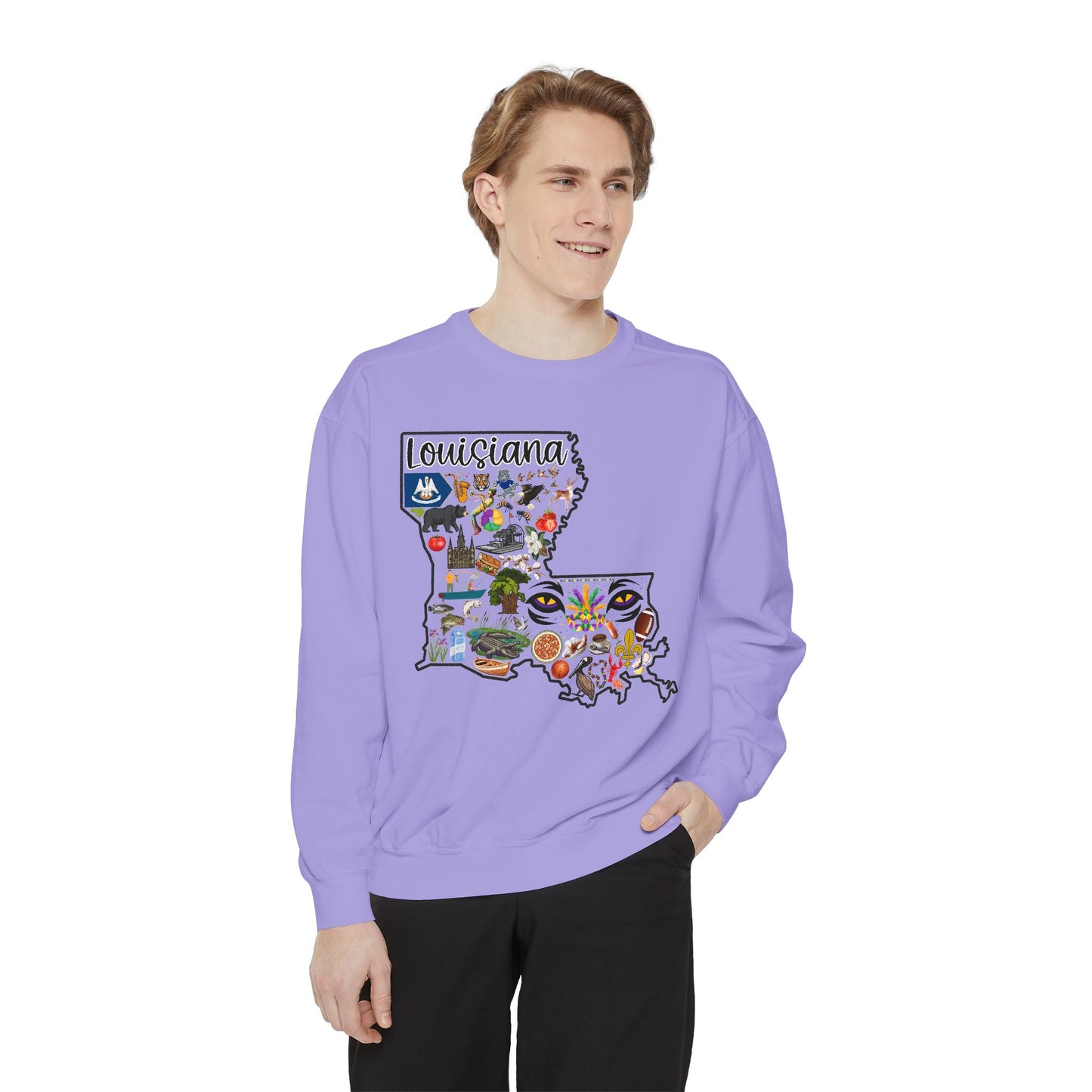 Beautiful State of Louisiana - Comfort Colors Sweatshirt