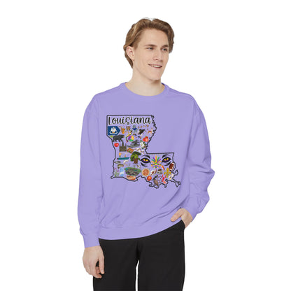 Beautiful State of Louisiana - Comfort Colors Sweatshirt