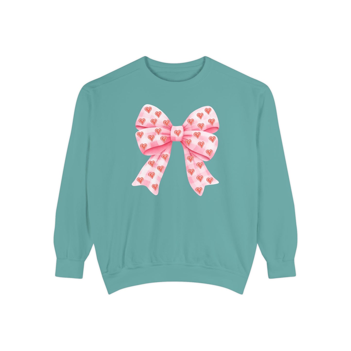Pink Bow & Hearts - Comfort Colors Sweatshirt