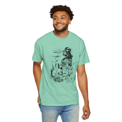 Star Wars Black Line Drawing - Comfort Colors Shirt