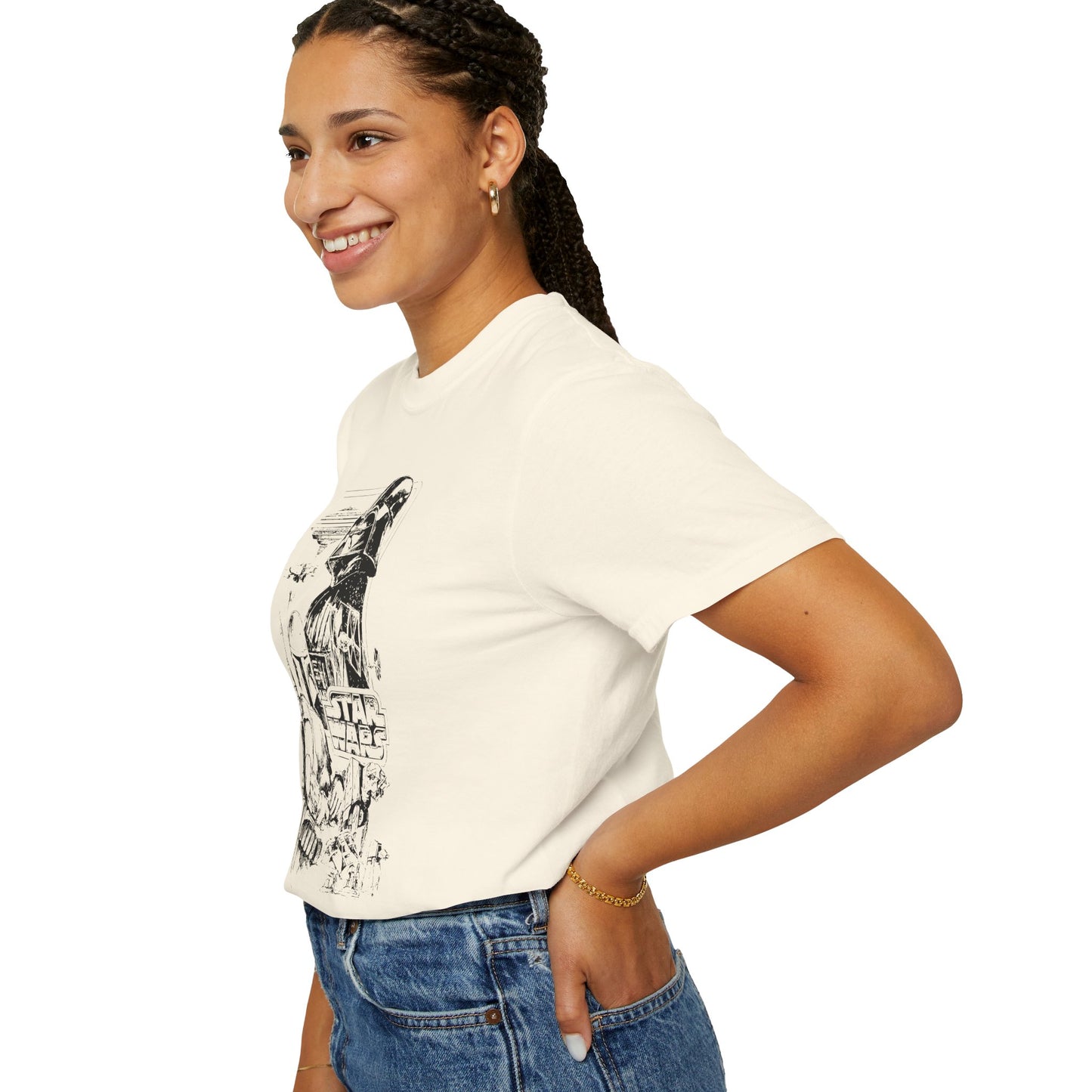 Star Wars Black Line Drawing - Comfort Colors Shirt
