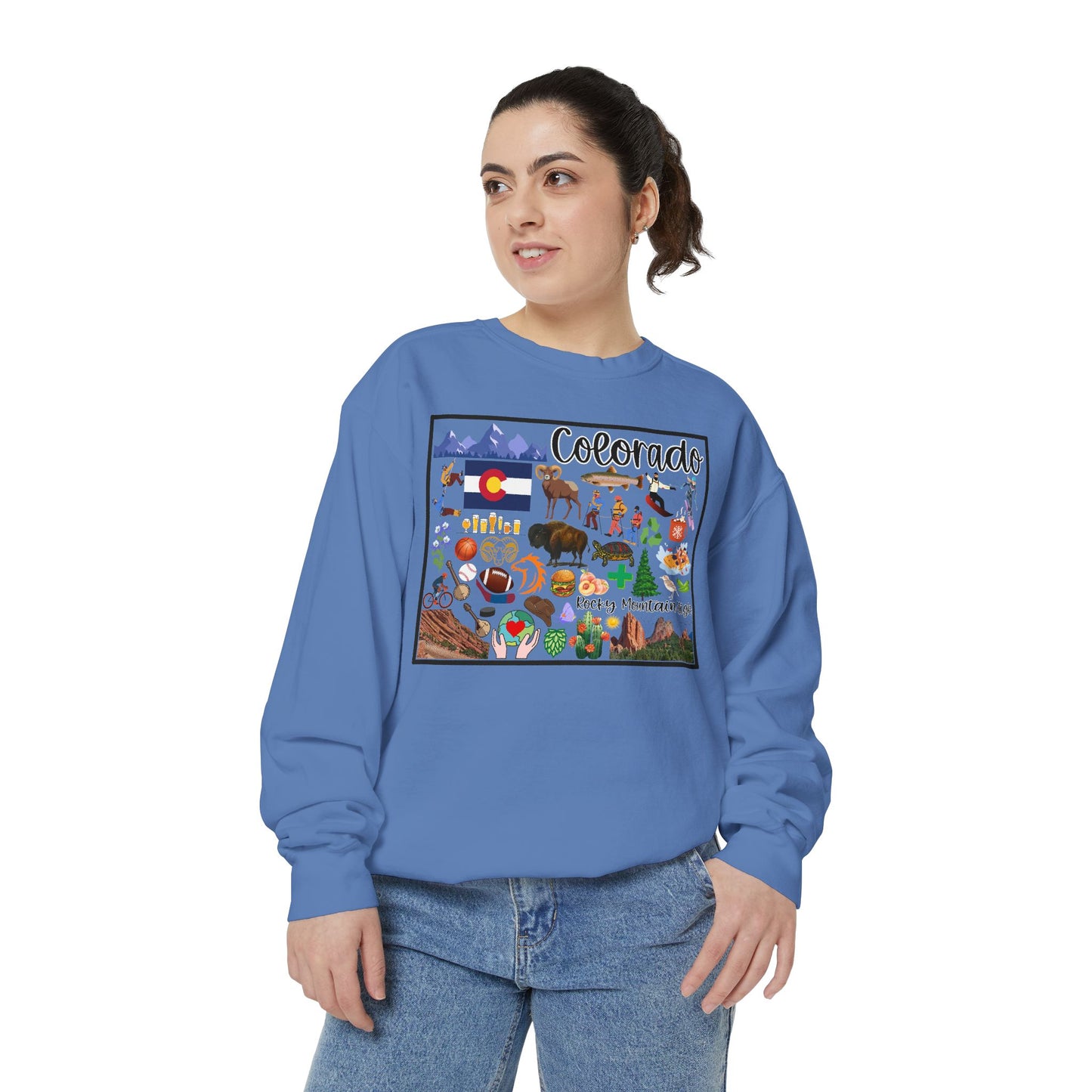 Beautiful State of Colorado - Comfort Colors Sweatshirt