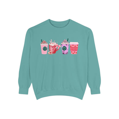 Valentine's Coffee - Comfort Colors Sweatshirt