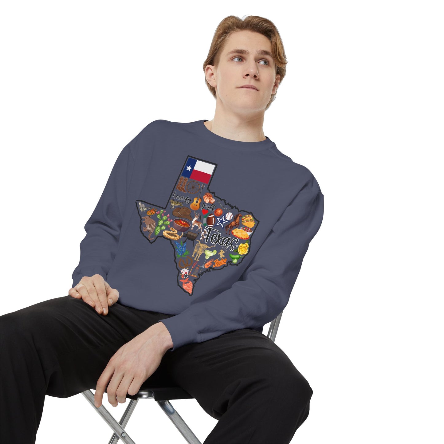 Beautiful State of Texas - Comfort Colors Sweatshirt