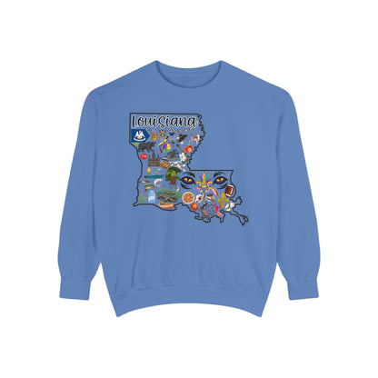 Beautiful State of Louisiana - Comfort Colors Sweatshirt