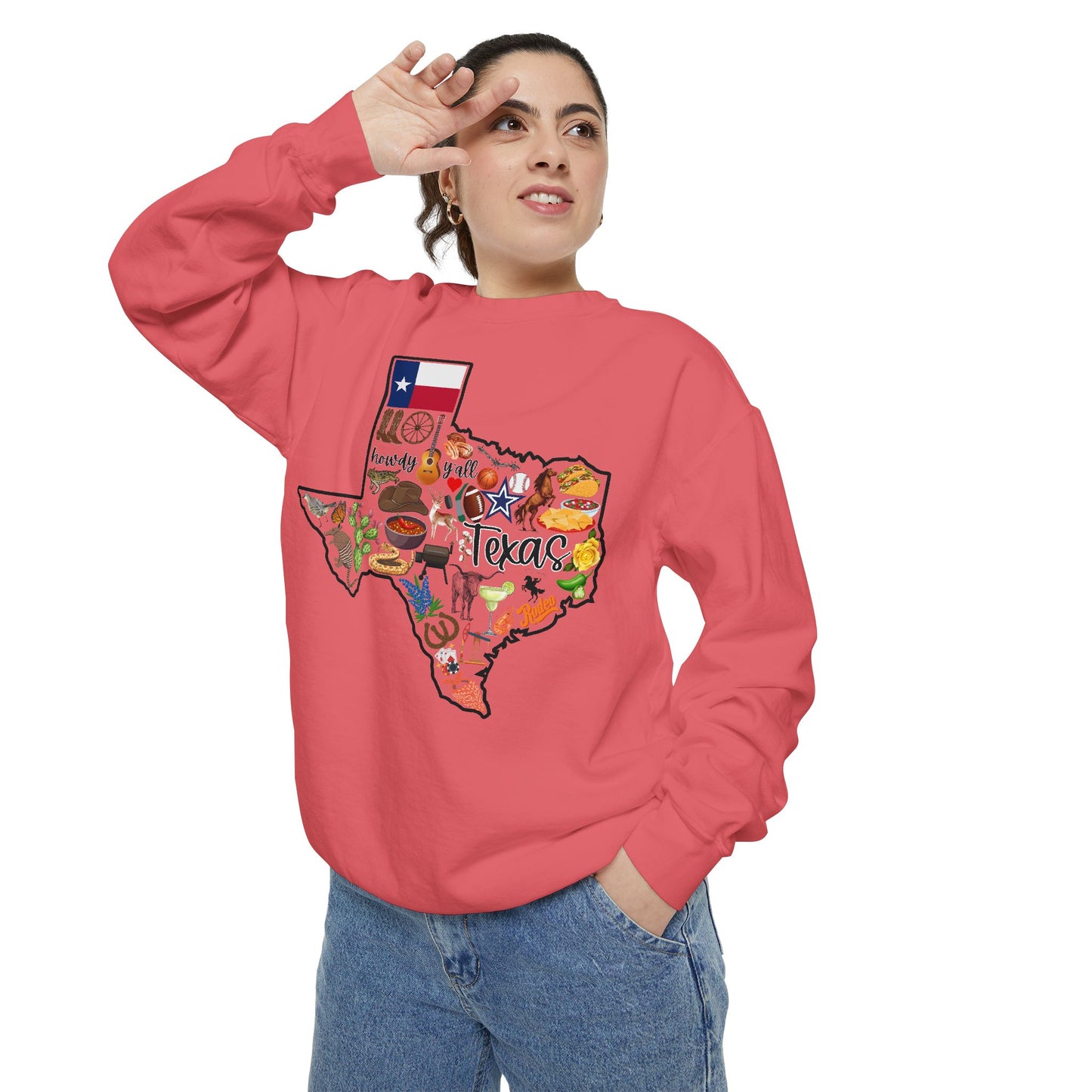 Beautiful State of Texas - Comfort Colors Sweatshirt