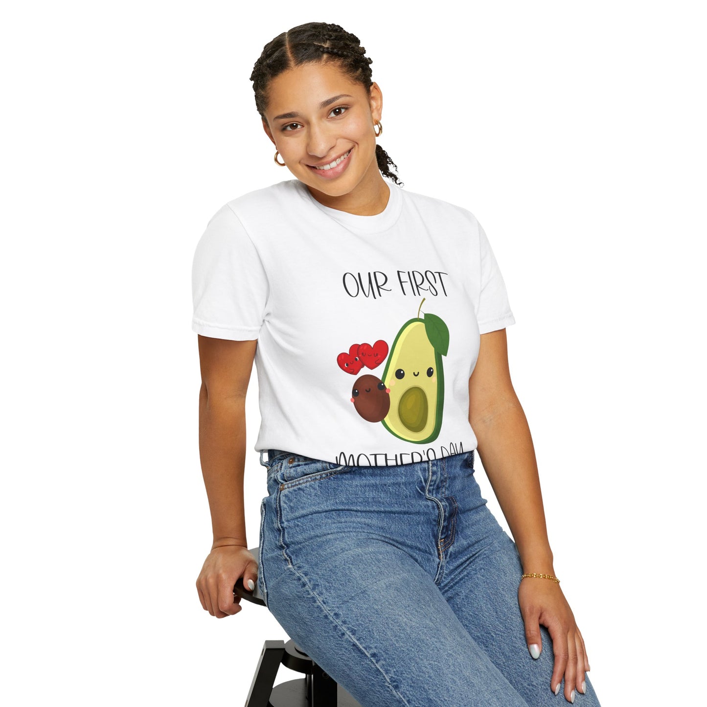 Our First Mother's Day Together (Avocado & Pit) - Comfort Colors Shirt