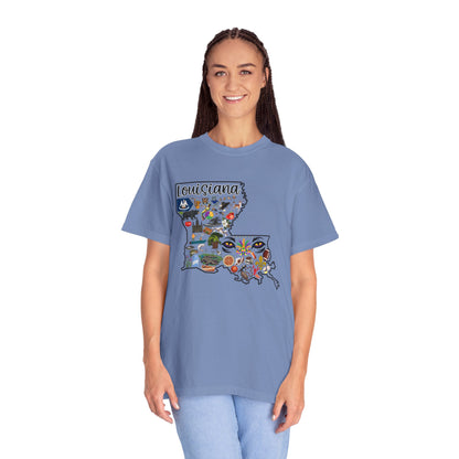 Beautiful State of Louisiana - Comfort Colors Shirt