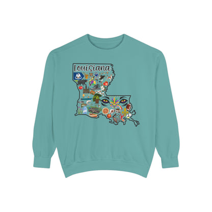 Beautiful State of Louisiana - Comfort Colors Sweatshirt