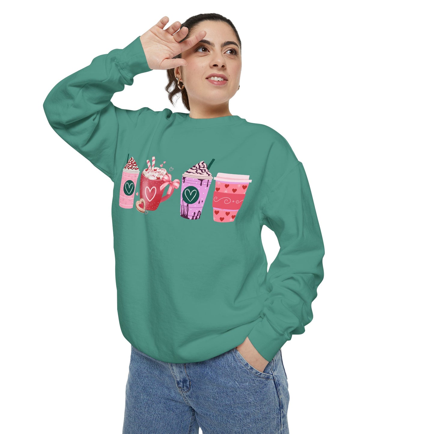 Valentine's Coffee - Comfort Colors Sweatshirt
