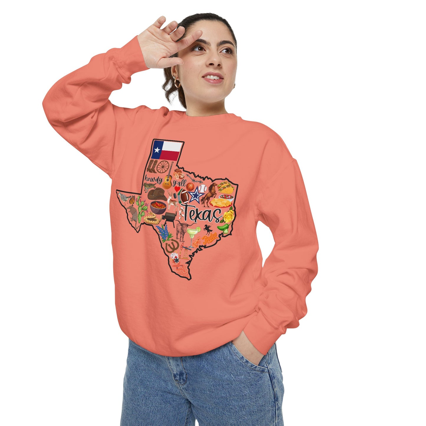 Beautiful State of Texas - Comfort Colors Sweatshirt