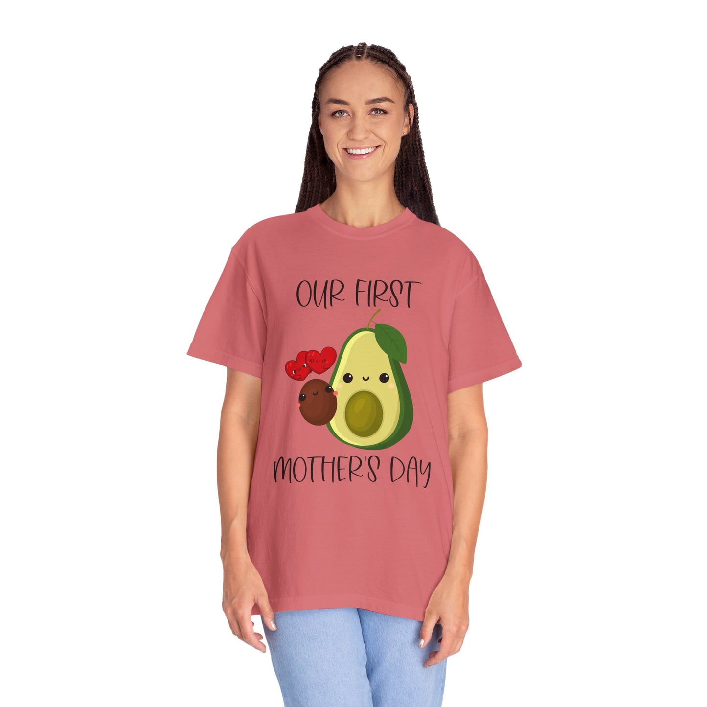Our First Mother's Day Together (Avocado & Pit) - Comfort Colors Shirt