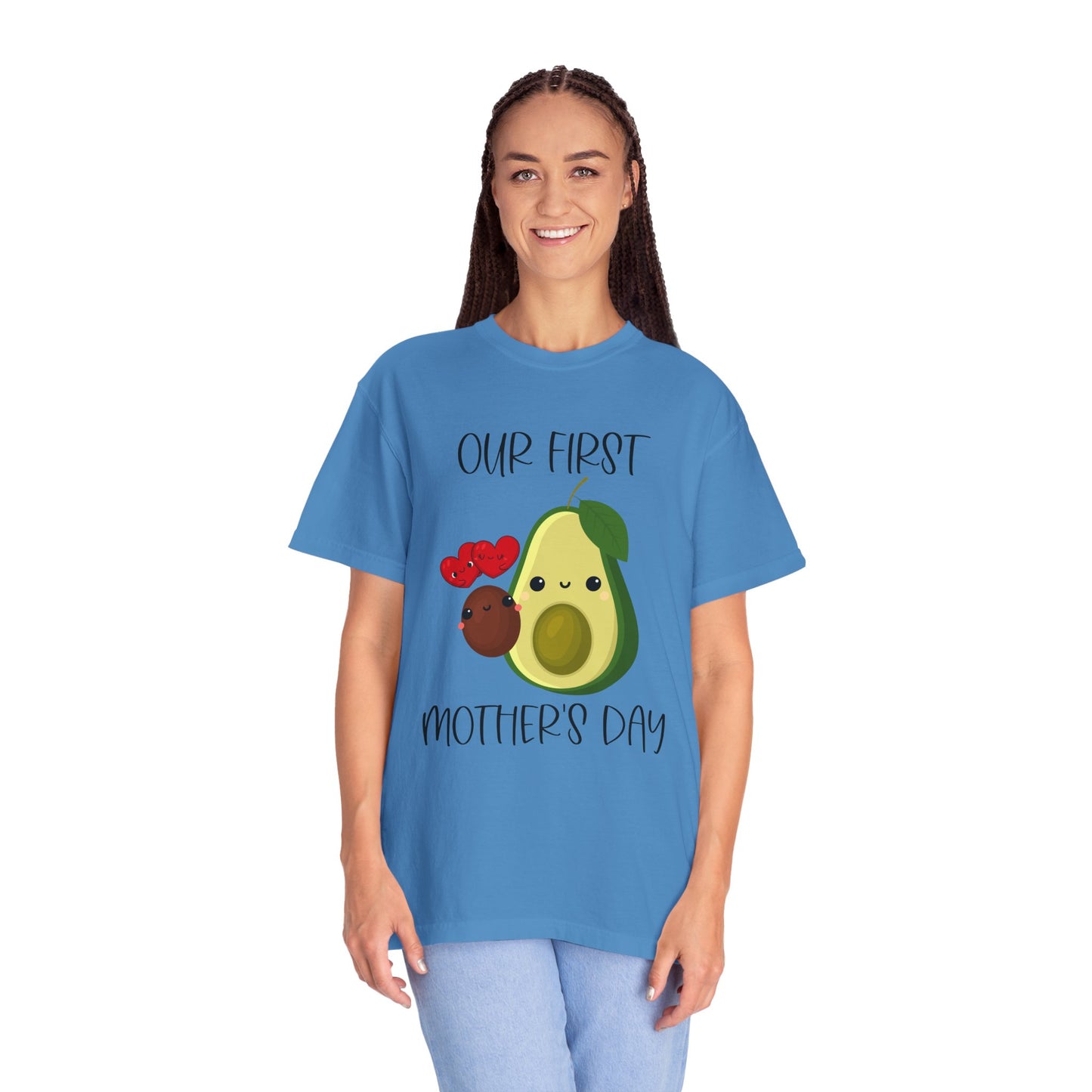 Our First Mother's Day Together (Avocado & Pit) - Comfort Colors Shirt