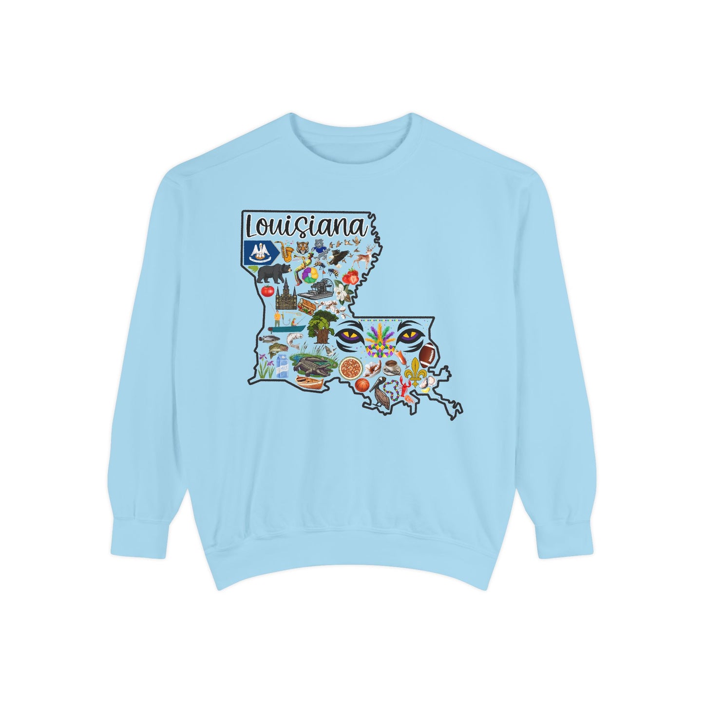 Beautiful State of Louisiana - Comfort Colors Sweatshirt