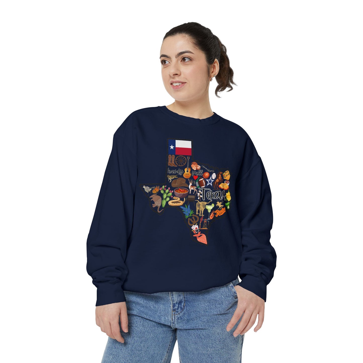 Beautiful State of Texas - Comfort Colors Sweatshirt