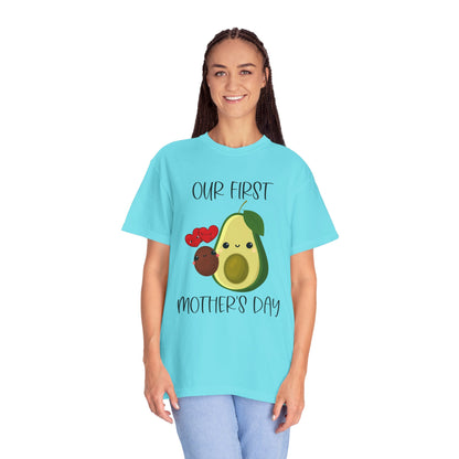 Our First Mother's Day Together (Avocado & Pit) - Comfort Colors Shirt