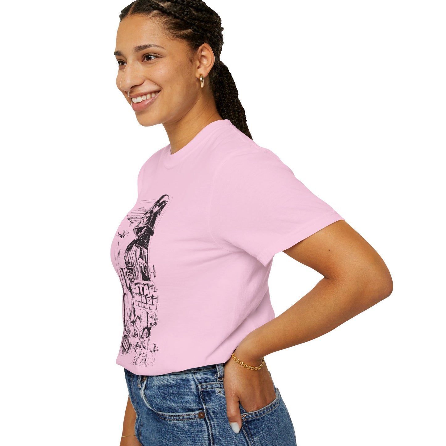 Star Wars Black Line Drawing - Comfort Colors Shirt
