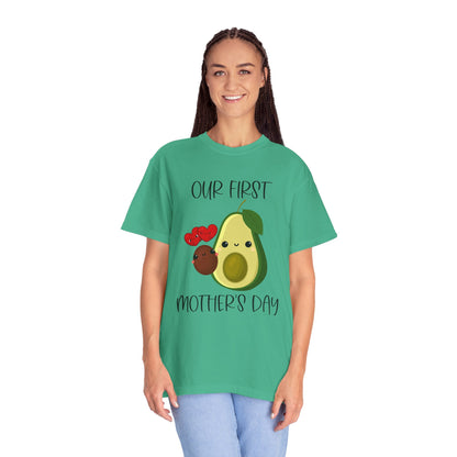 Our First Mother's Day Together (Avocado & Pit) - Comfort Colors Shirt