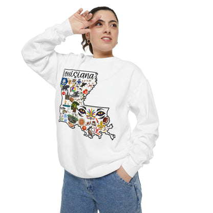 Beautiful State of Louisiana - Comfort Colors Sweatshirt