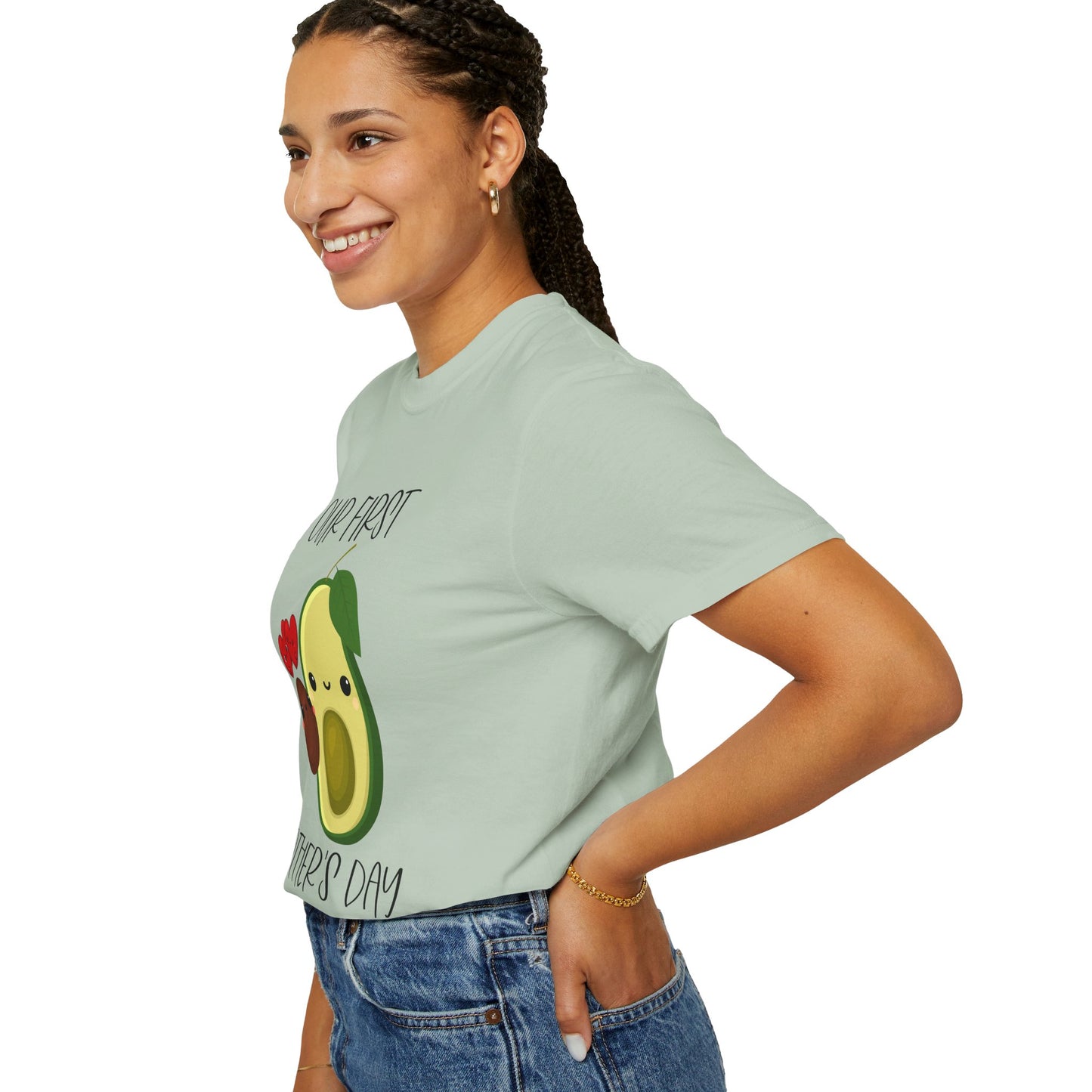 Our First Mother's Day Together (Avocado & Pit) - Comfort Colors Shirt