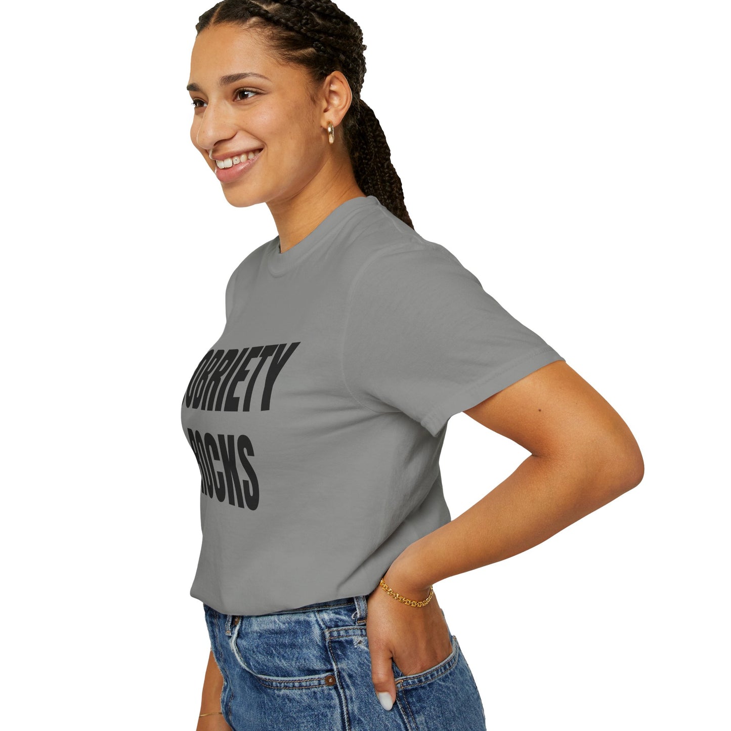 Sobriety Rocks - Comfort Colors Shirt