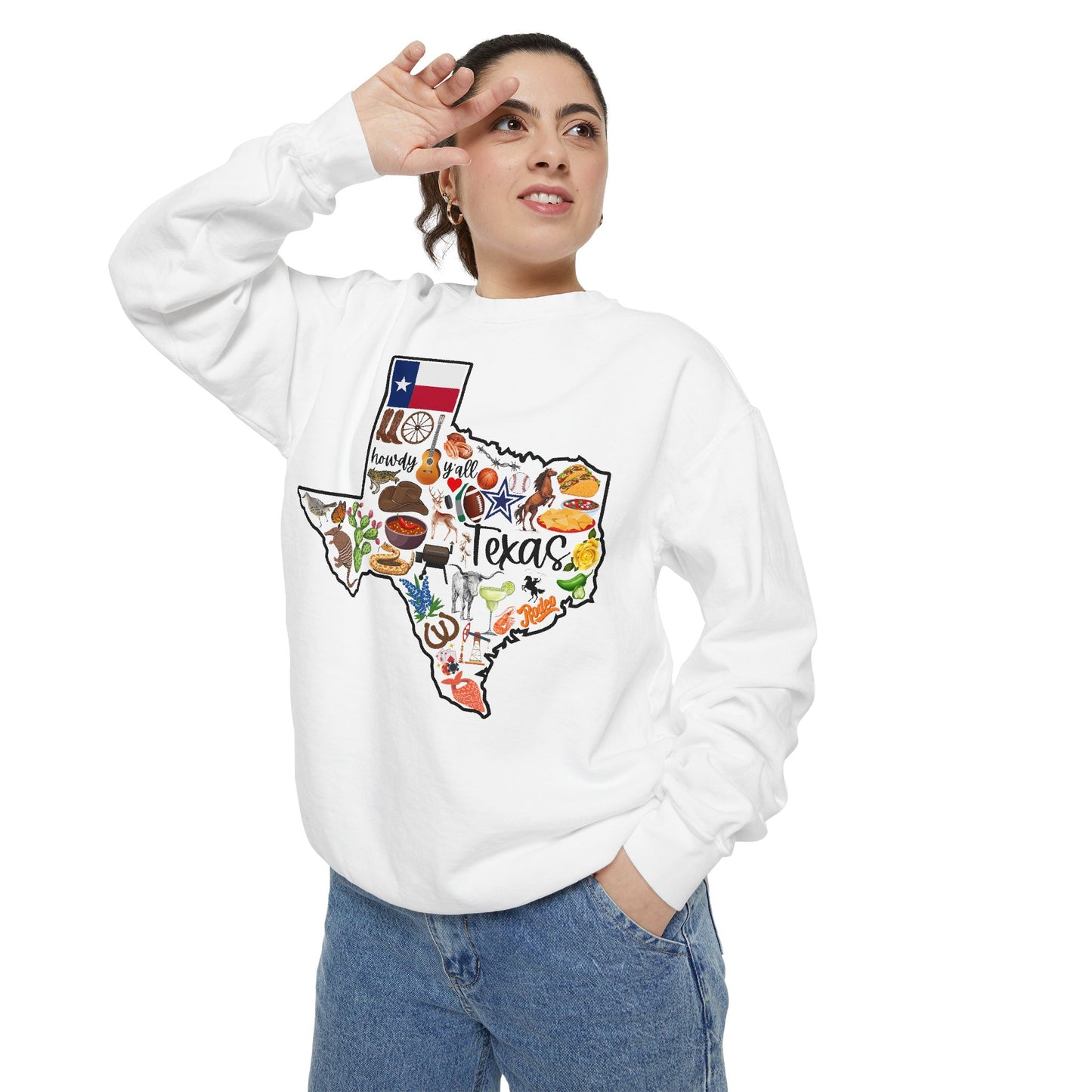 Beautiful State of Texas - Comfort Colors Sweatshirt