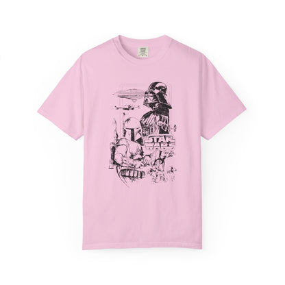 Star Wars Black Line Drawing - Comfort Colors Shirt