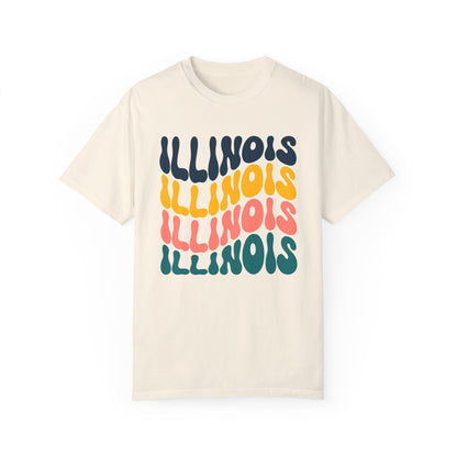 Retro Illinois - Comfort Colors Shirt