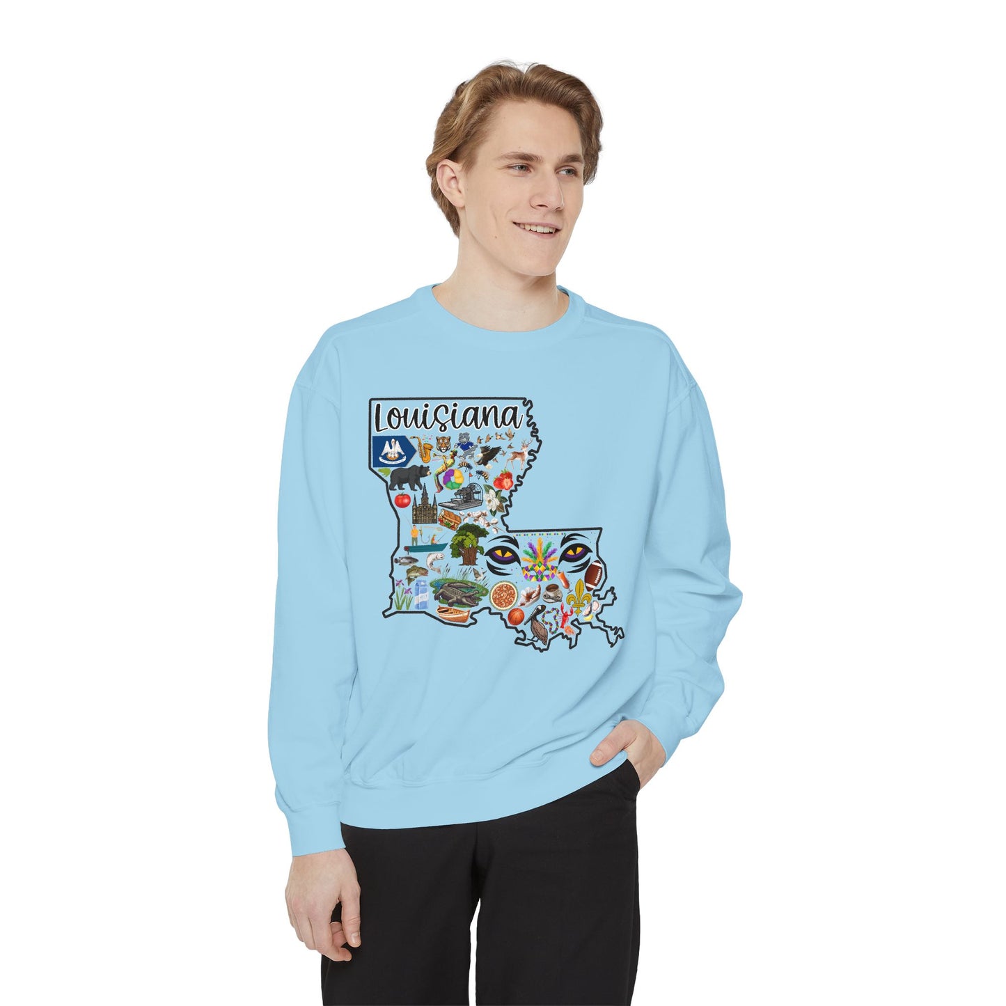 Beautiful State of Louisiana - Comfort Colors Sweatshirt