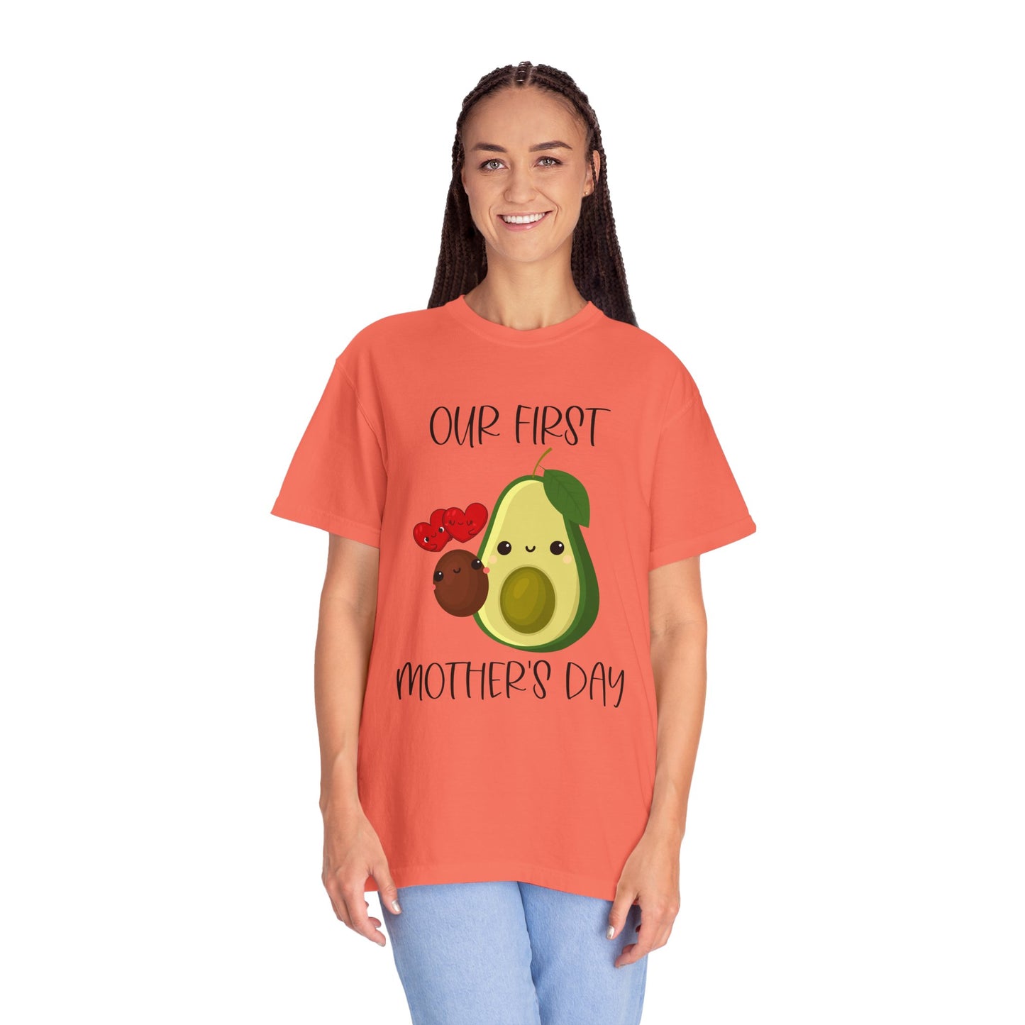 Our First Mother's Day Together (Avocado & Pit) - Comfort Colors Shirt