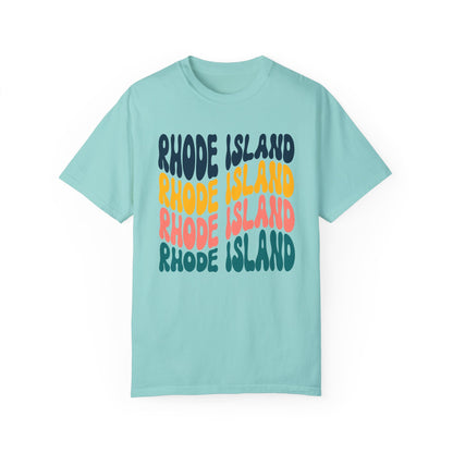 Retro Rhode Island - Comfort Colors Shirt