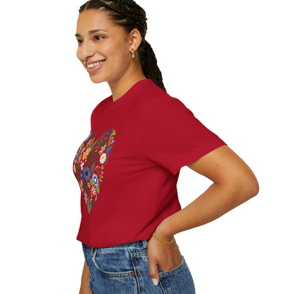 Blue Flowers Heart - Comfort Colors Shirt