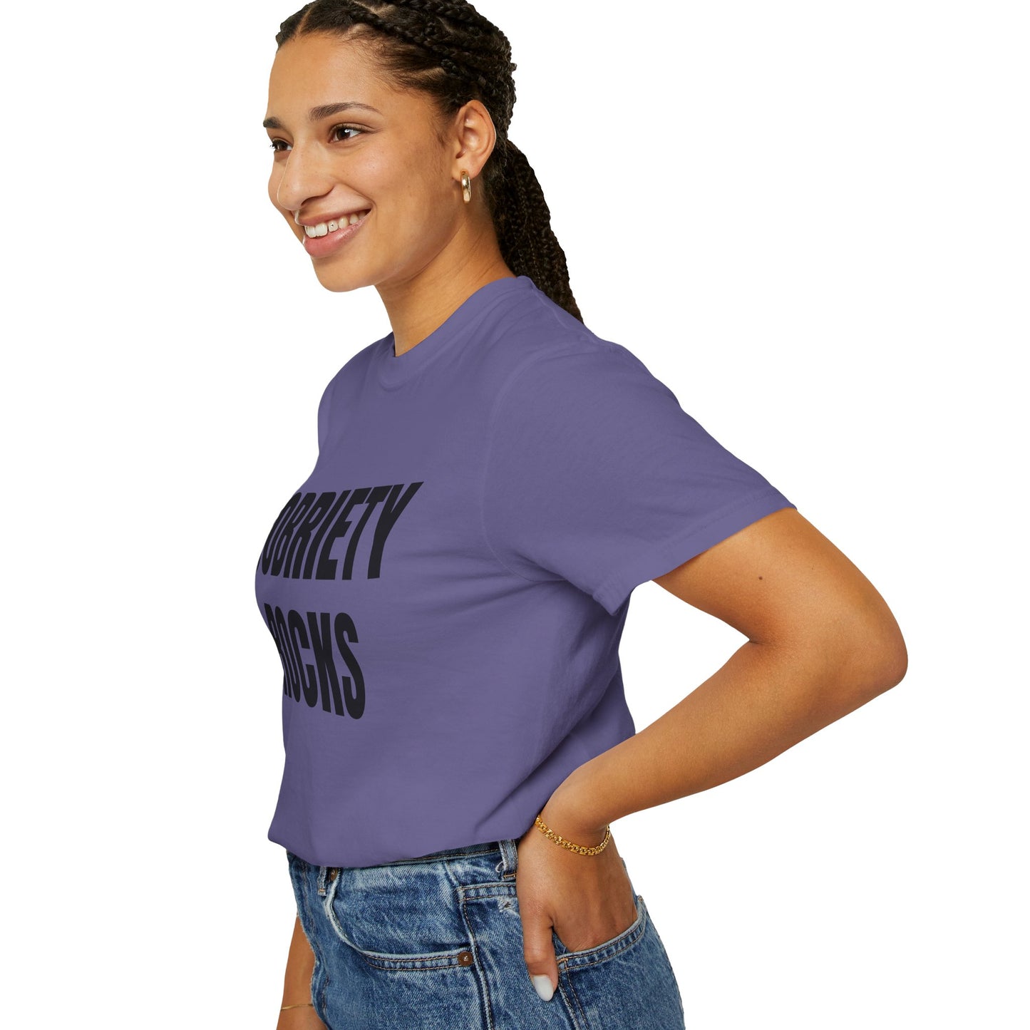 Sobriety Rocks - Comfort Colors Shirt