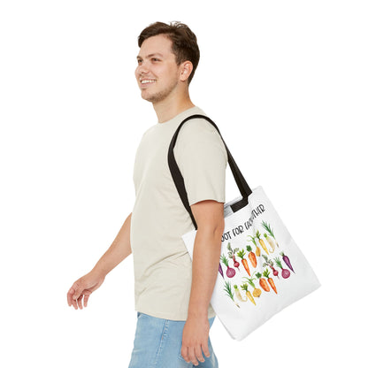 Let's Root for Each Other Tote Bag - Colorful Vegetable Design