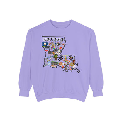 Beautiful State of Louisiana - Comfort Colors Sweatshirt