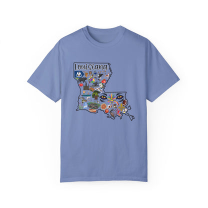 Beautiful State of Louisiana - Comfort Colors Shirt