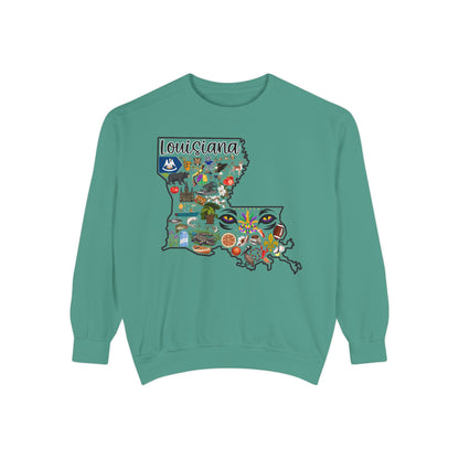 Beautiful State of Louisiana - Comfort Colors Sweatshirt