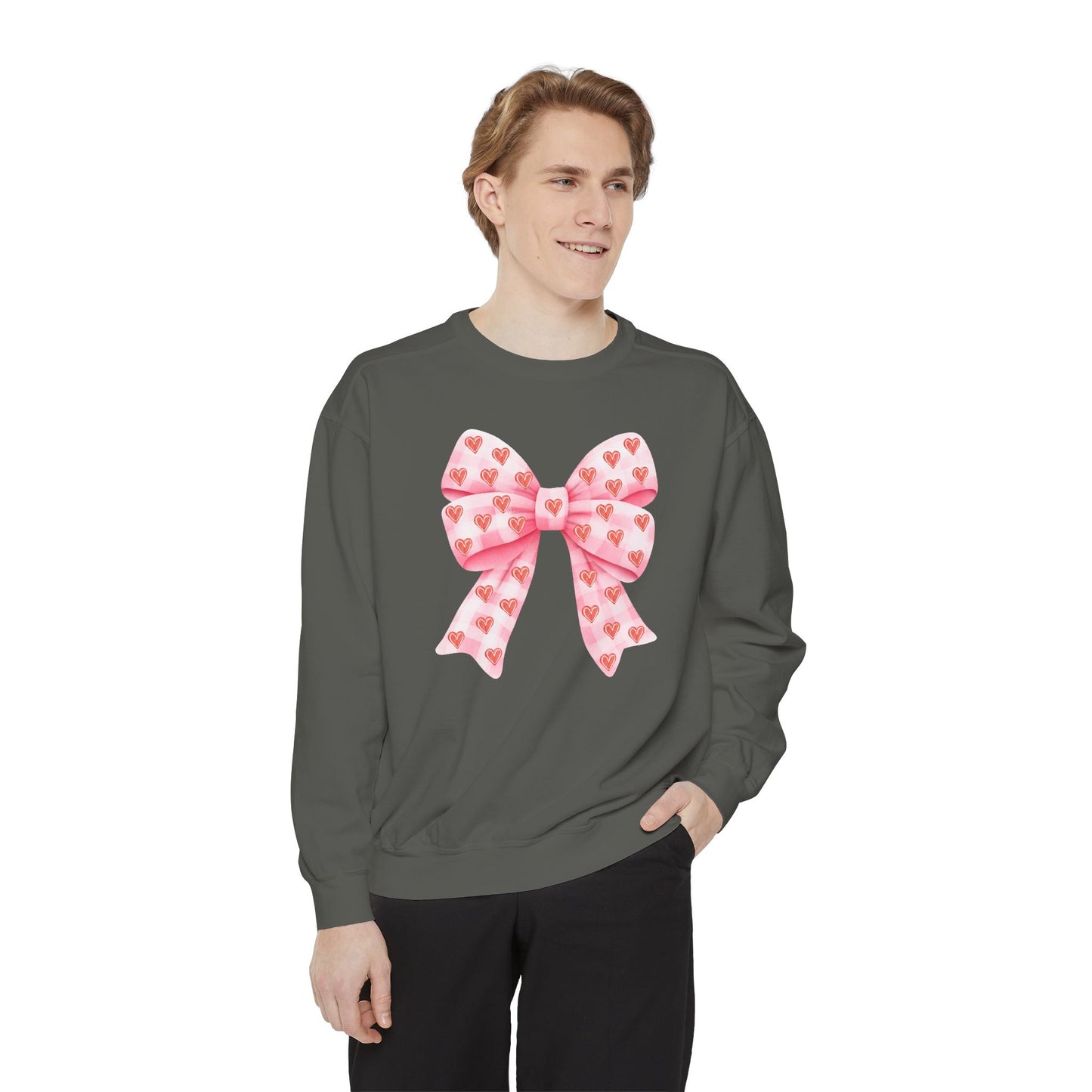 Pink Bow & Hearts - Comfort Colors Sweatshirt