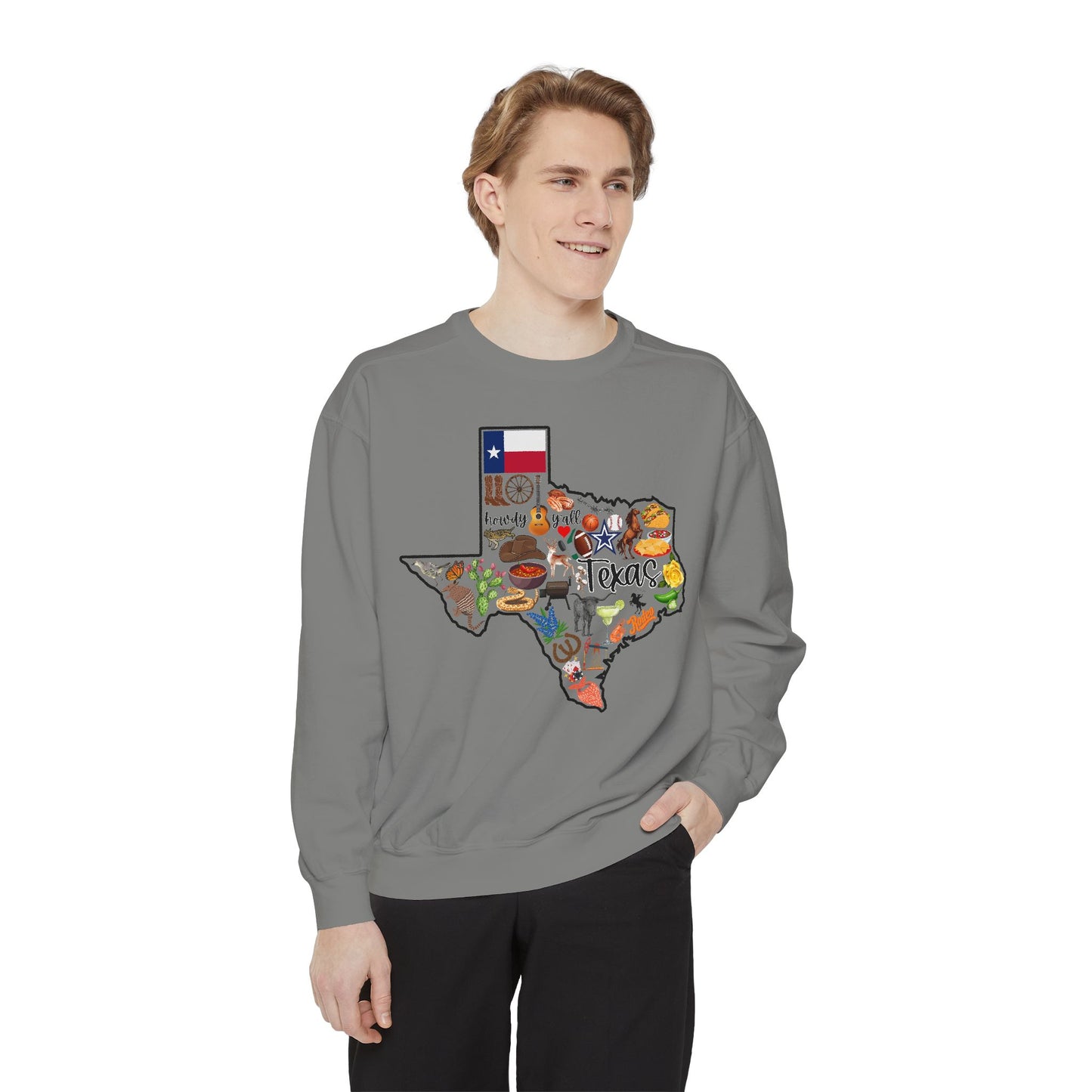 Beautiful State of Texas - Comfort Colors Sweatshirt