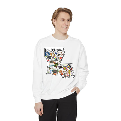 Beautiful State of Louisiana - Comfort Colors Sweatshirt