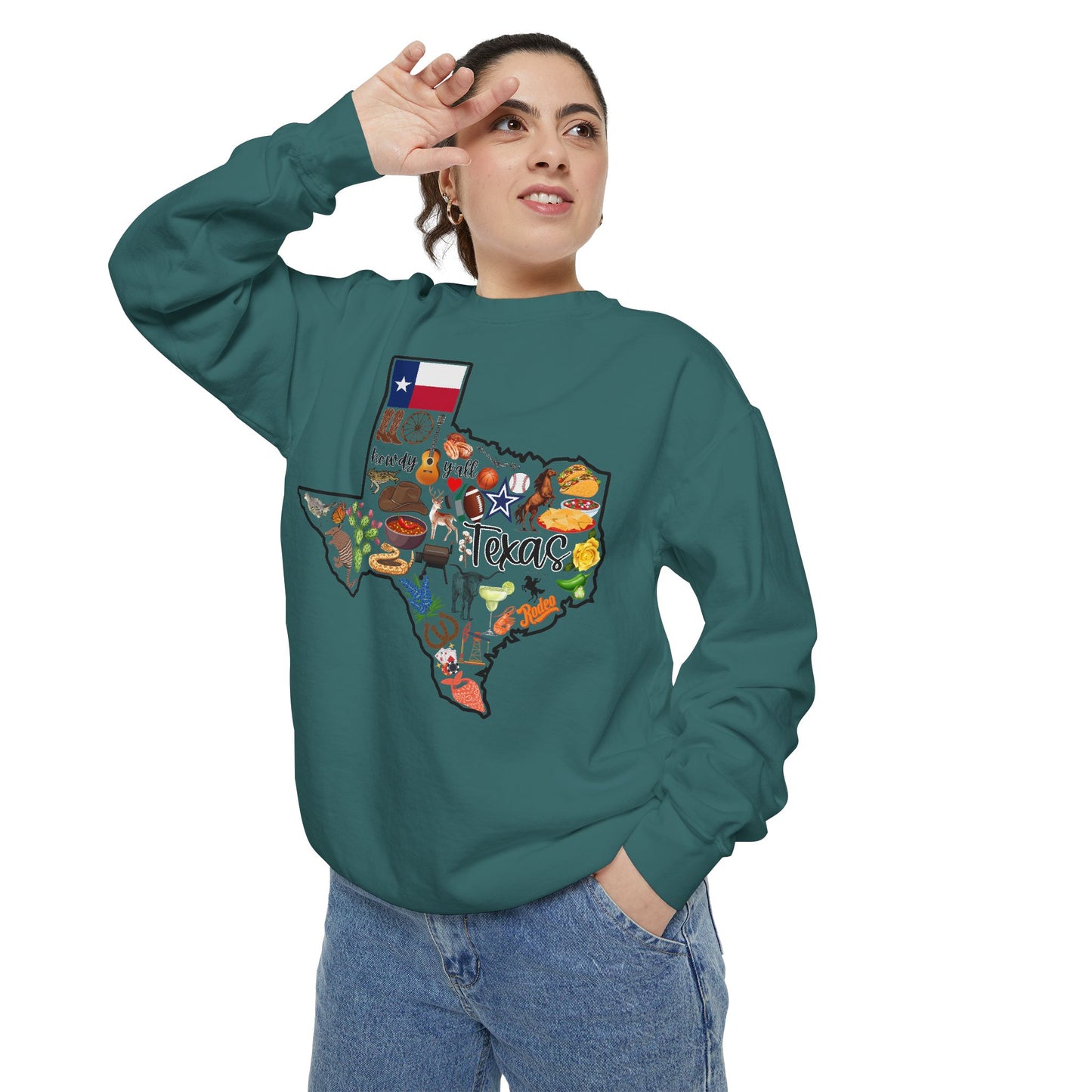 Beautiful State of Texas - Comfort Colors Sweatshirt