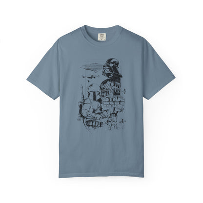 Star Wars Black Line Drawing - Comfort Colors Shirt